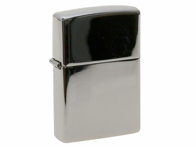 Benzinfeuerzeug "Silber" mit Einsatz; glänzend