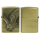Benzinfeuerzeug "Flying Eagle" Antik-Gold mit...