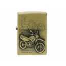 Benzinfeuerzeug "Offroad Sports"Antik-Gold mit...