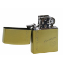 Benzinfeuerzeug "Heart - Im with youf" Antik-Gold mit Einsatz