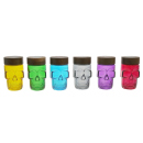 Aufbewahrungsdose "Skull", Glas; 6-fach sortiert, Ø 55 mm; luftdicht, einzeln