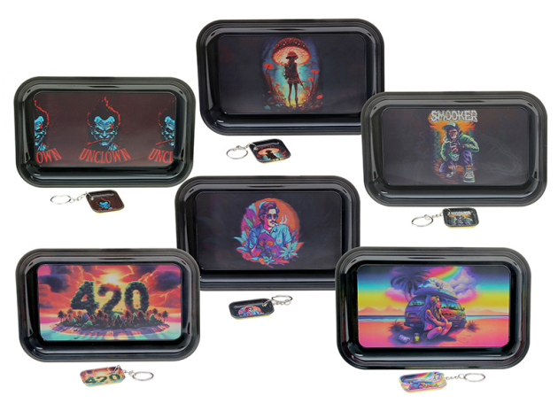 Drehunterlage "3D Effekt" 22 x 14 cm - 6-fach sort.; 12er Display