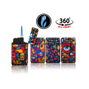 Sturmfeuerzeuge "Loriny Arts" Jet-Flame, 4-fach...