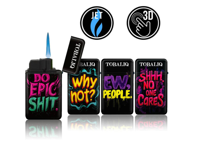 Sturmfeuerzeuge "Loriny Words" Jet-Flame, 4-fach sortiert, 20er Display