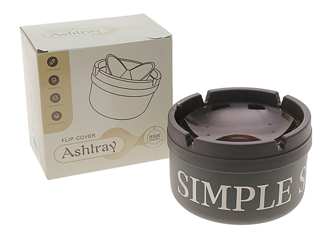 Aschenbecher "Simple Style"  braun, Ø 9,5 cm; Höhe: 6,5 cm