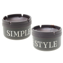 Aschenbecher "Simple Style"  braun, Ø 9,5 cm; Höhe: 6,5 cm