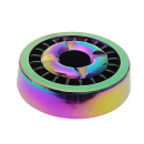 Aschenbecher "Lammelle" regenbogenfarbig, Ø 11 cm; Höhe 5 cm