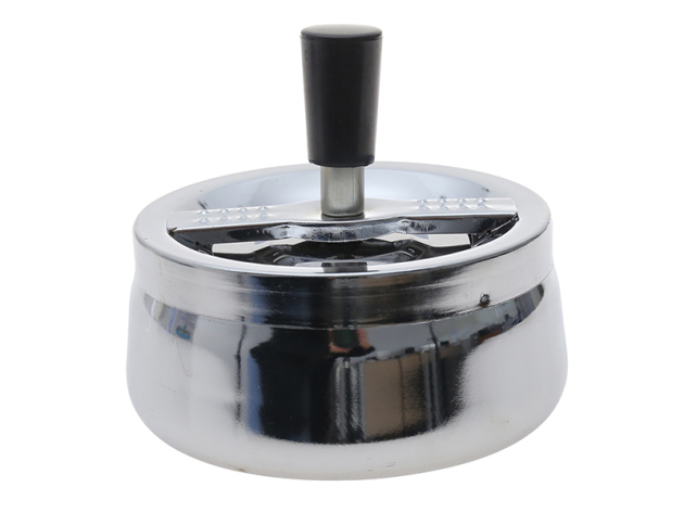 Schleuderaschenbecher "Silber"; Ø 11,5 cm; Höhe 5,5 (10,5 cm)