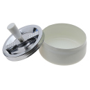 Schleuderaschenbecher weiß oder schwarz; 2-fach sort.; Ø 11,5 cm; Höhe 5,5 (10,5 cm)