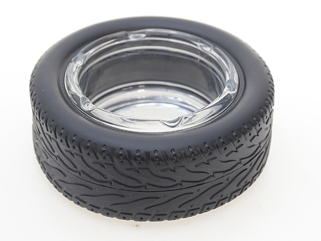 Aschenbecher "Reifen" schwarz Ø 15 cm; Höhe 6 cm