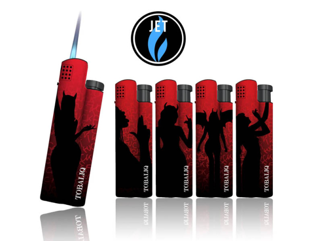 Sturmfeuerzeuge "Devil Girl" Jet-Flame, 5-fach sortiert, 25er Display