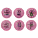 Aschenbecher "Baked Bunny" rund;  6-fach sort.; Ø 8,5 cm; Höhe 3,5 cm: 6er Display