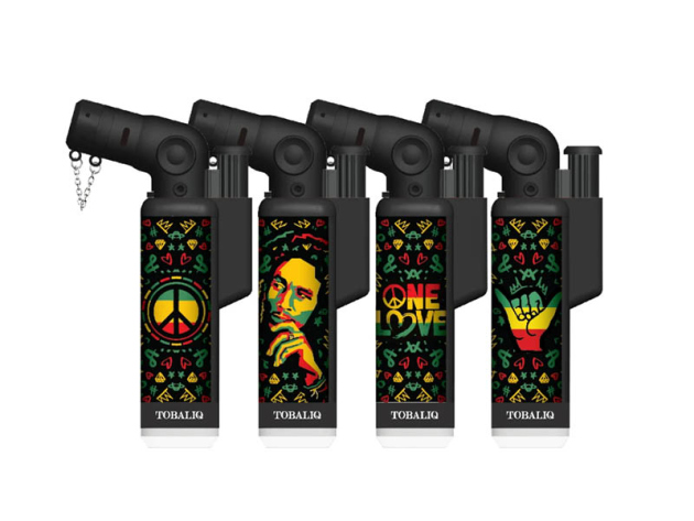 Sturmfeuerzeuge "Uv Canabis" Jet-Flame, 4-fach sortiert, 12er Display