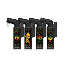 Sturmfeuerzeuge "Uv Canabis" Jet-Flame, 4-fach sortiert, 12er Display