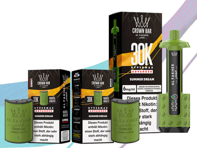 All Fakher 30K Hyper Max - Advanced - Summer Dream (trop. Früchte) - 6 mg - 30.000 Züge - Pods und Basisgerät