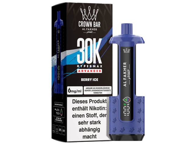 Basisgerät - Al Fakher 30K Hyper Max - Advanced - Big Puffs - Berry Ice (Beeren Eis)
