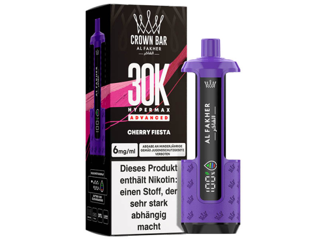 Basisgerät - Al Fakher 30K Hyper Max - Advanced - Big Puffs - Cherry Fiesta (süße Kirsche)