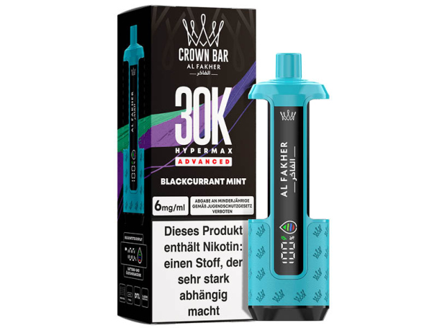 Basisgerät - Al Fakher 30K Hyper Max - Advanced - Big Puffs -  Blackcurrant Mint  (schw. Johannisbeere, Minze)