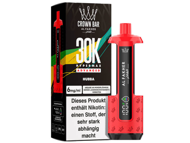 Basisgerät - Al Fakher 30K Hyper Max - Advanced - Big Puffs - Hubba (Kaugummi)