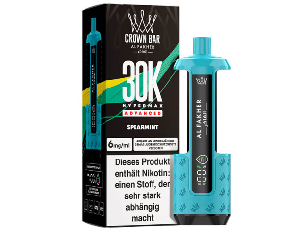 Basisgerät - Al Fakher 30K Hyper Max - Advanced - Big Puffs - Spearmint ( grüne Minze)