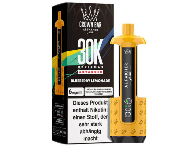 Basisgerät - Al Fakher 30K Hyper Max - Advanced - Big Puffs - Blueberry Lemonade  (Blaubeere, Limonade)