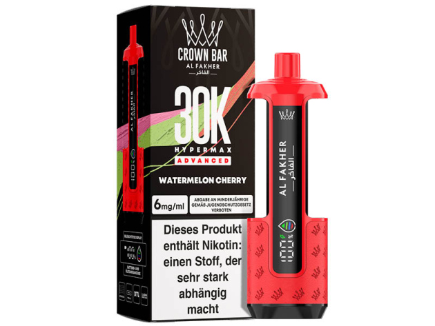 Basisgerät - Al Fakher 30K Hyper Max - Advanced - Big Puffs - Watermelon Cherry (Wassermelone, Kirsche)