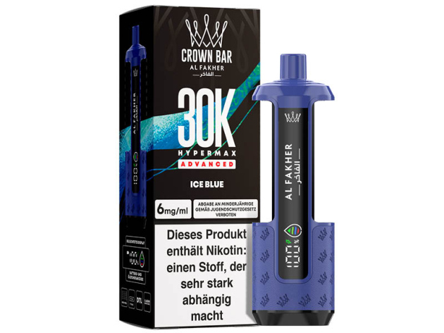 Basisgerät - Al Fakher 30K Hyper Max - Advanced - Big Puffs - Ice Blue (kühles Menthol)