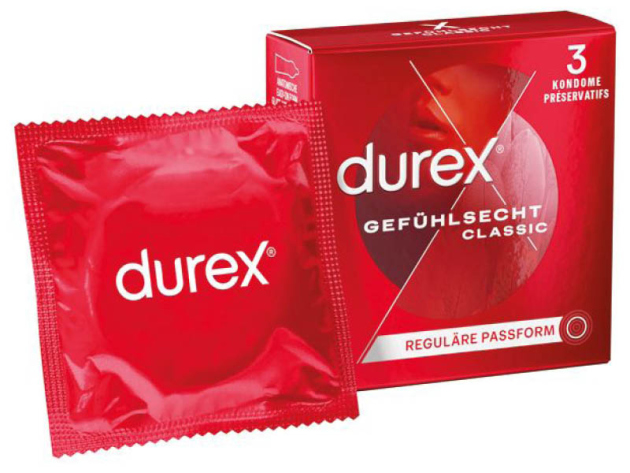 Durex Kondome Classic "Gefühlsecht" 3er Pack