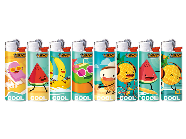 BIC Mini J25 Reibrad Feuerzeuge "Stay Cool", 50er Display