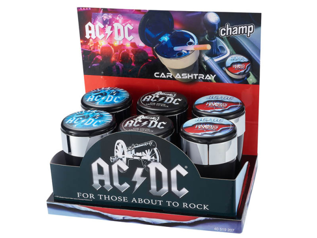 Autoaschenbecher "ACDC", 3-fach sortiert; 6er Display