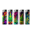 Elektrofeuerzeuge "CANNABIS LEAVES", 5-fach...