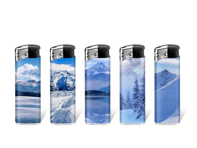 Elektrofeuerzeuge "WINTER", 5-fach sortiert, 50er Display