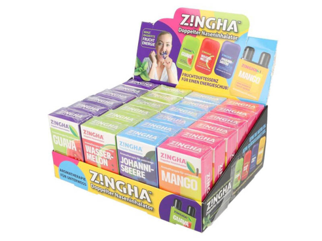 Z!NGHA Naseninhalator Aromatherapie, 24er Display