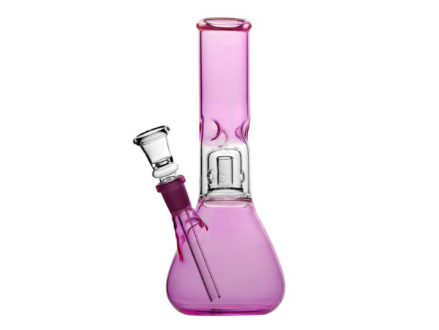 Glasbong mit Perkolator Lila; Höhe 22 cm; Ø 40 mm; Schliff 14,5