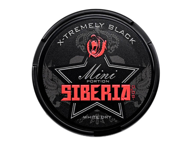 Siberia Black Mini X-tremely Strong White Dry Chew Bags - Nikotinstärke mg/g (Rücknahme ist ausgeschlossen!)