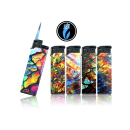 Sturmfeuerzeuge "Tactile Worlds" 3D Alu-Jet-Flame, 5-fach sortiert, 50er Display