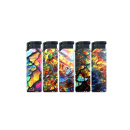 Sturmfeuerzeuge "Tactile Worlds" 3D Alu-Jet-Flame, 5-fach sortiert, 50er Display