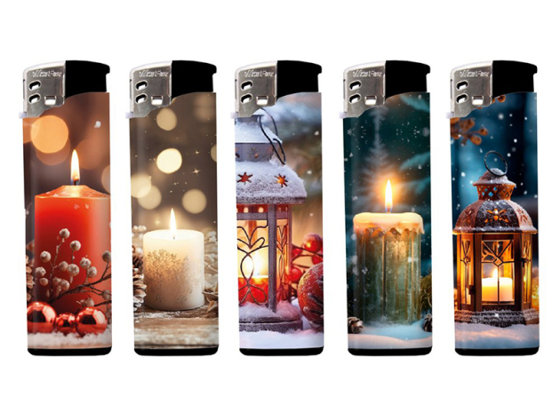 Elektrofeuerzeuge "Candle", 5-fach sortiert; 50er Display