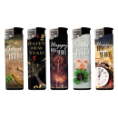 Elektrofeuerzeuge "Silvester", 5-fach sortiert; 50er Display