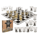 Glas-Trinkspiel, Schach; mit 32 Gläsern