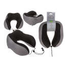 Deluxe Nackenkissen aus Memory Foam; grau-schwarz