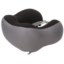 Deluxe Nackenkissen aus Memory Foam; grau-schwarz