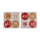 Adventskalender zum Selberbefüllen, rot-natur