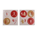 Adventskalender zum Selberbefüllen, rot-natur