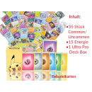 Pokémon Set - 50 Pokemon Karten & Deck Box