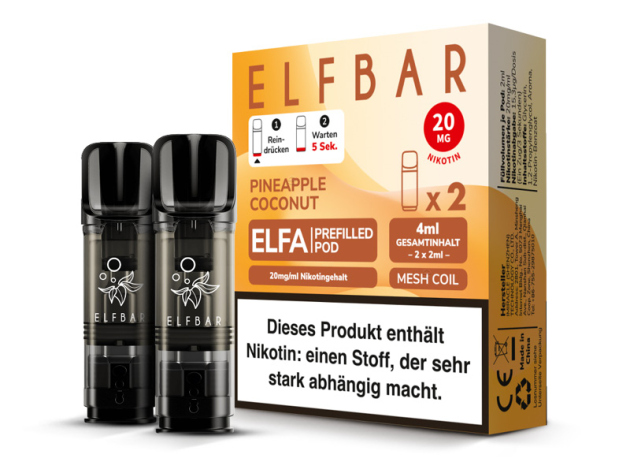 ELFBAR ELFA Prefilled Pod - Pineapple Coconut (Ananas, Kokosnuss)