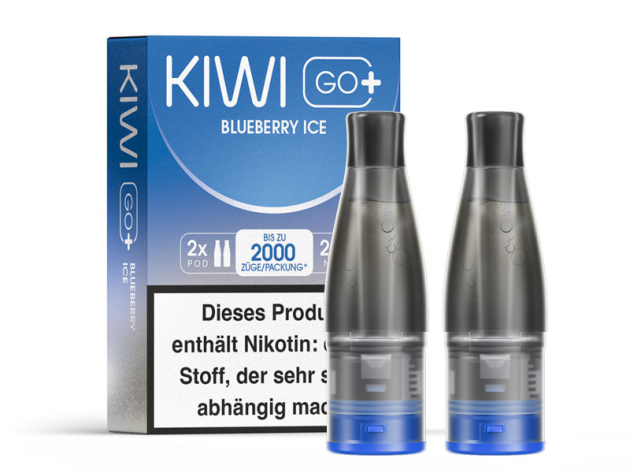 KIWI GO+ Pod - Blueberry Ice (Blaubeere, Eis) - 20mg - 2er Set