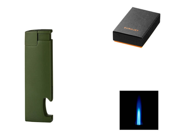 Sturmfeuerzeug "Grün", Jet-Flamme, mit Flaschenöffner