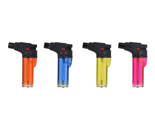 Sturmfeuerzeuge "EASY TORCH"; 4-fach sortiert; Flaschenöffner, 12er Display