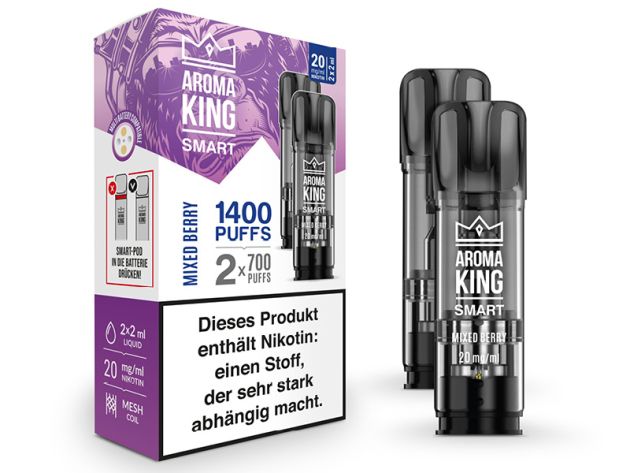 Aroma King - PODS - 2er Set "Mixed Berry" (gemischte Beere) - Nikotinsalz 20mg - 700 Züge
